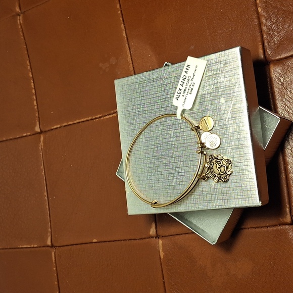 Alex and Ani Gold Daughter Charm Bangle - Picture 1 of 6